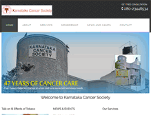 Tablet Screenshot of karnatakacancersociety.org